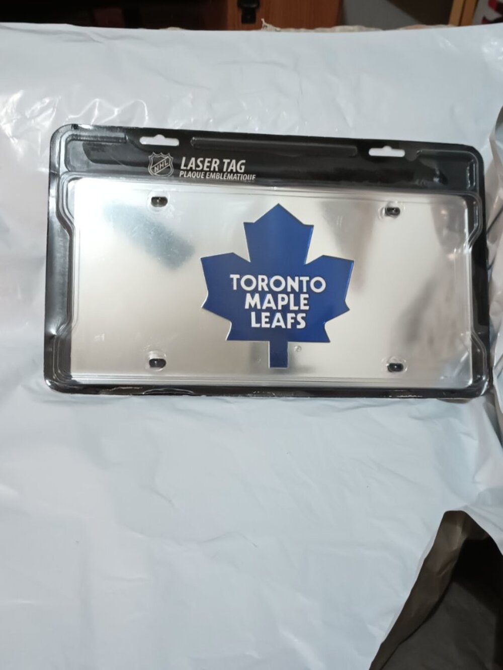 NEW Toronto Maple Leafs NHL Mirrored Laser Cut License Plate Laser Tag